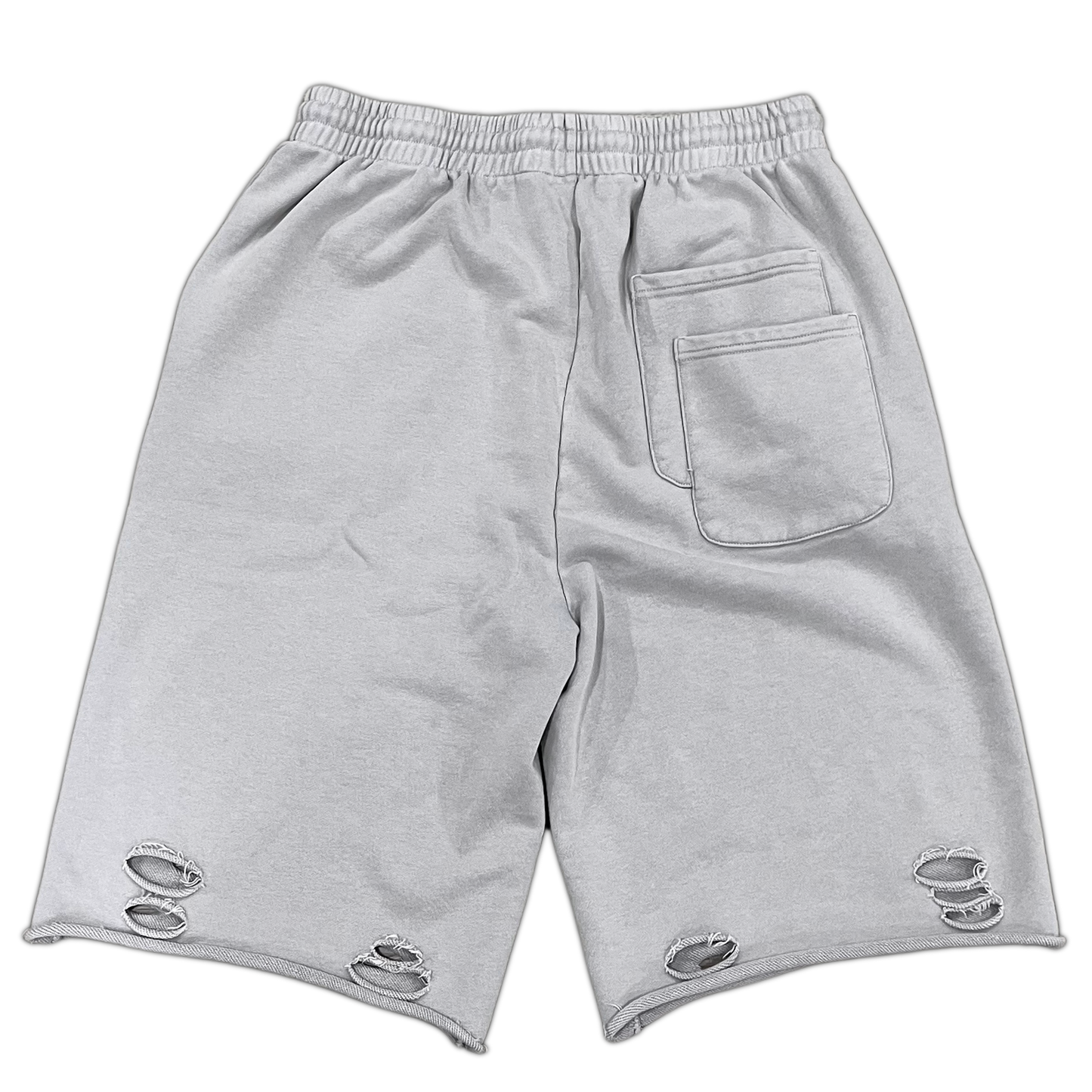 "ruined" shorts - grey
