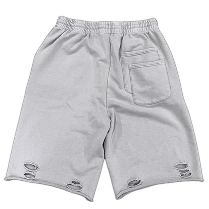 "ruined" shorts - grey