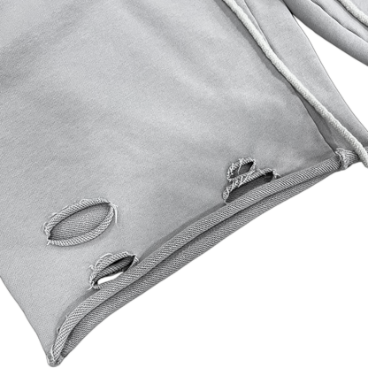 "ruined" shorts - grey