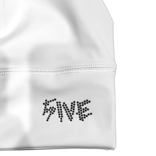 "crystal" skull cap - white