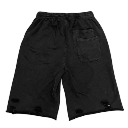 "ruined" shorts - black