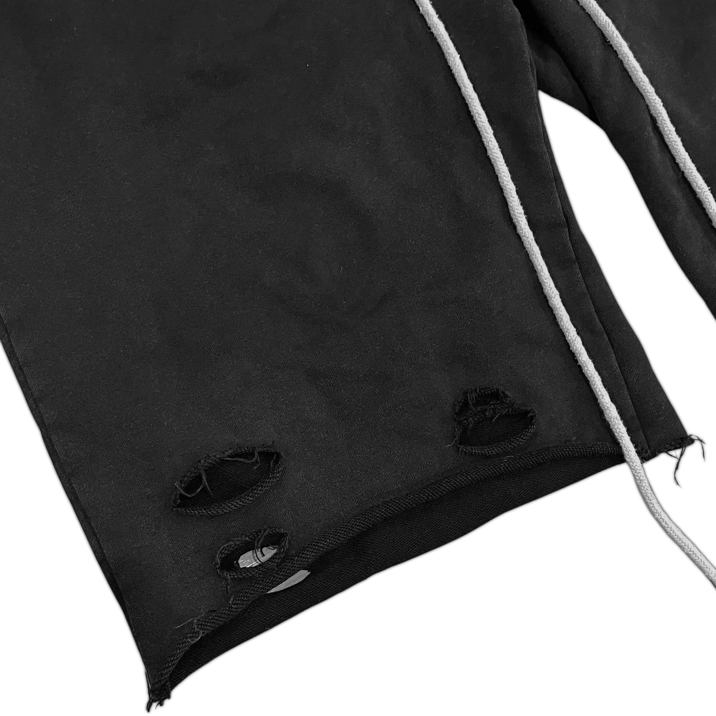 "ruined" shorts - black