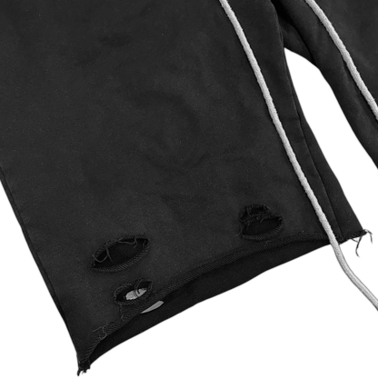 "ruined" shorts - black