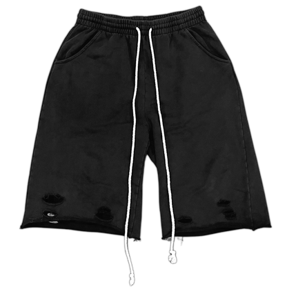 "ruined" shorts - black